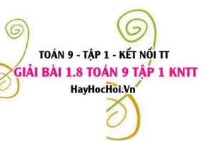 Giải 1.8 Toán 9 tập 1 SGK Kết nối tri thức